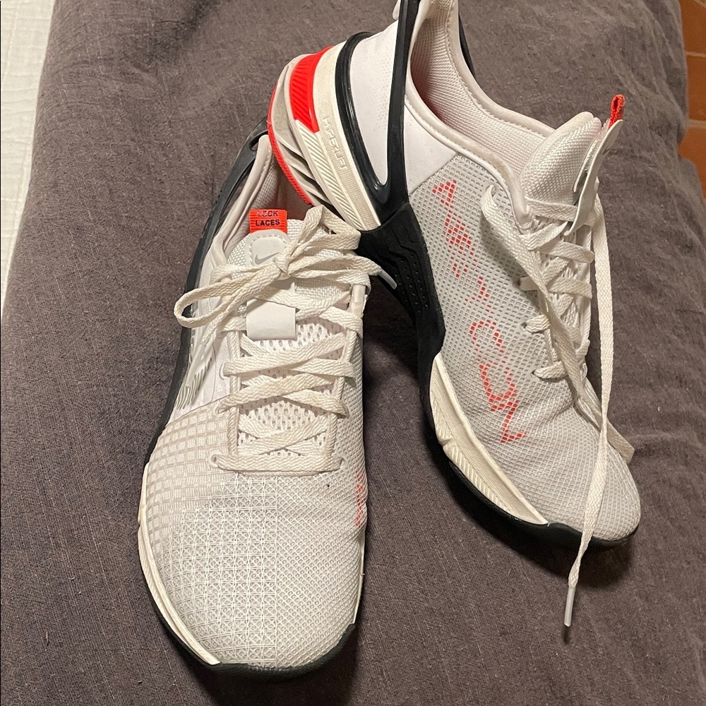 Nike White and Red Athletic Shoes